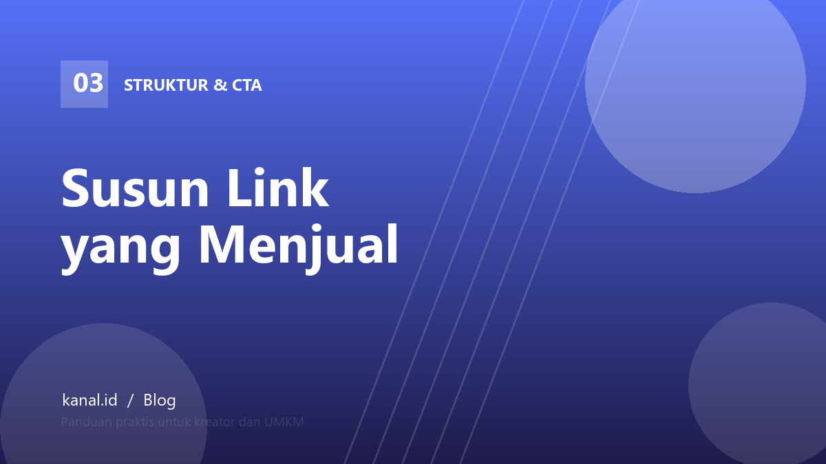 Ilustrasi cara menyusun link di biolink dengan prioritas dan call-to-action